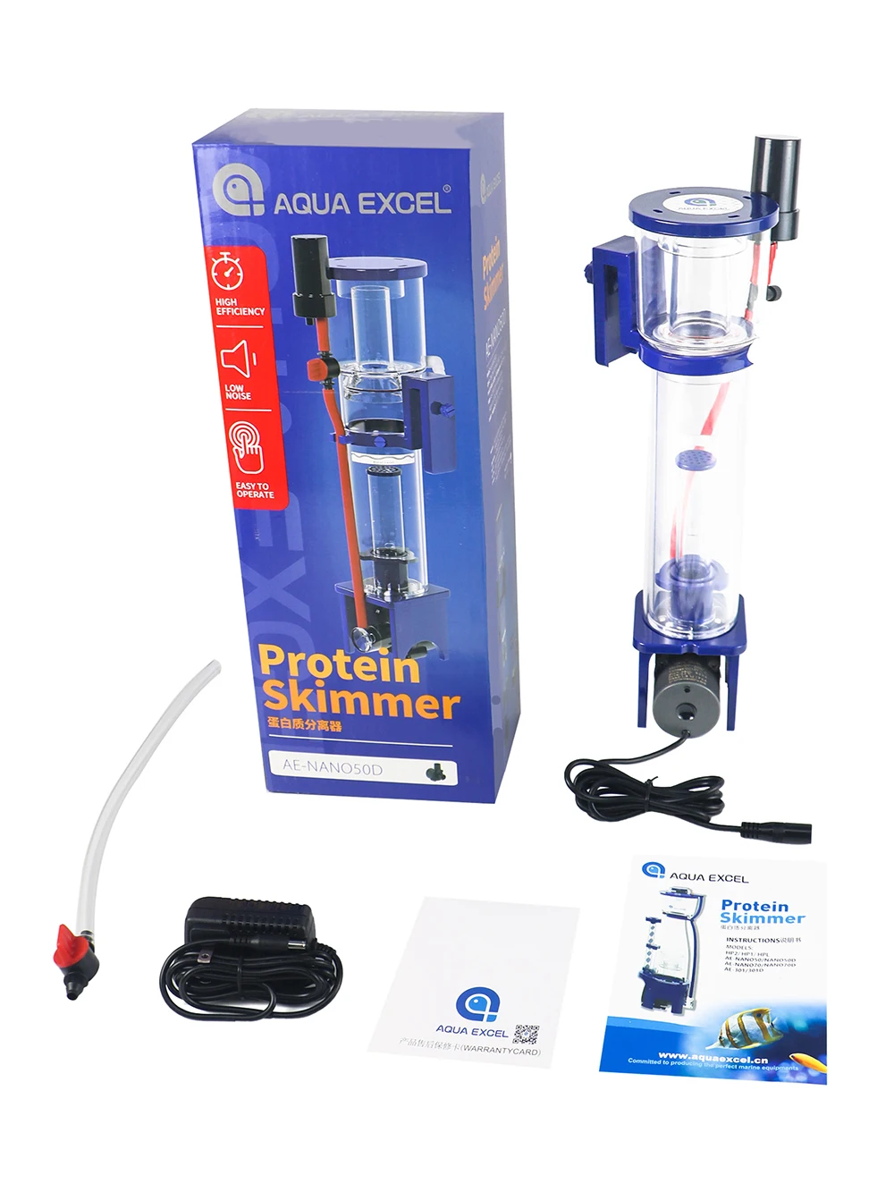 Aqua Excel AE-NANO40D/50D/70D DC 12V Mini Nano Korallenriff Salzwasser Aquarium Fischbecken HOB Hang-On Back Proteinabschäumer Filter – Detail 8