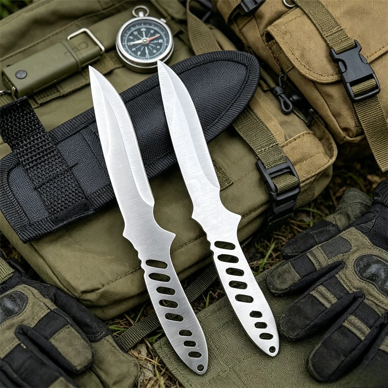 Training Knife Mini Fixed Blade Knife Non-Sharpened Lightweight Pocket Knife Outdoor Camping EDC Balisong Knife for Sport Tool