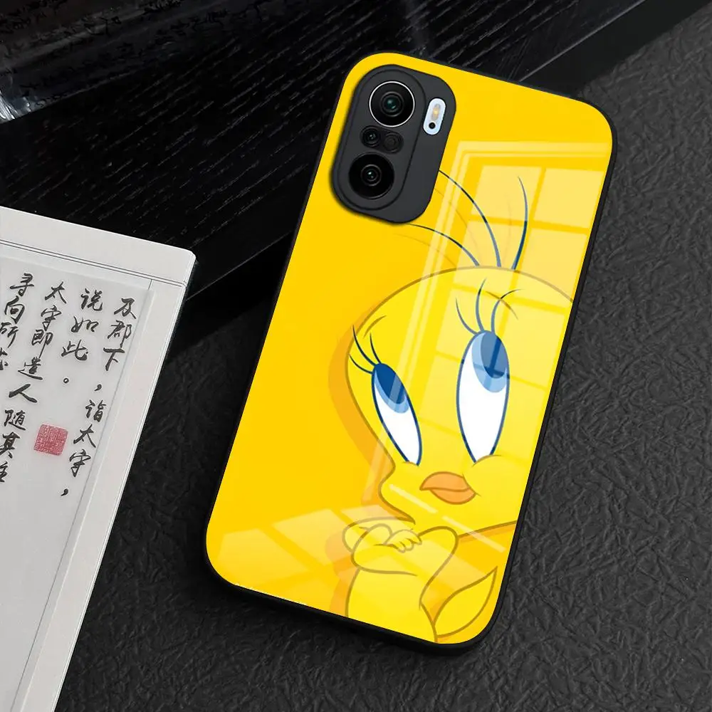 Cartoon Tweety Bird Phone Case For Xiaomi 14 Lite 12 Pro 11t 13 Lite POCO M6 M5 X6 X5 X3 NFC F5 F6 Pro Tempered Glass Cover