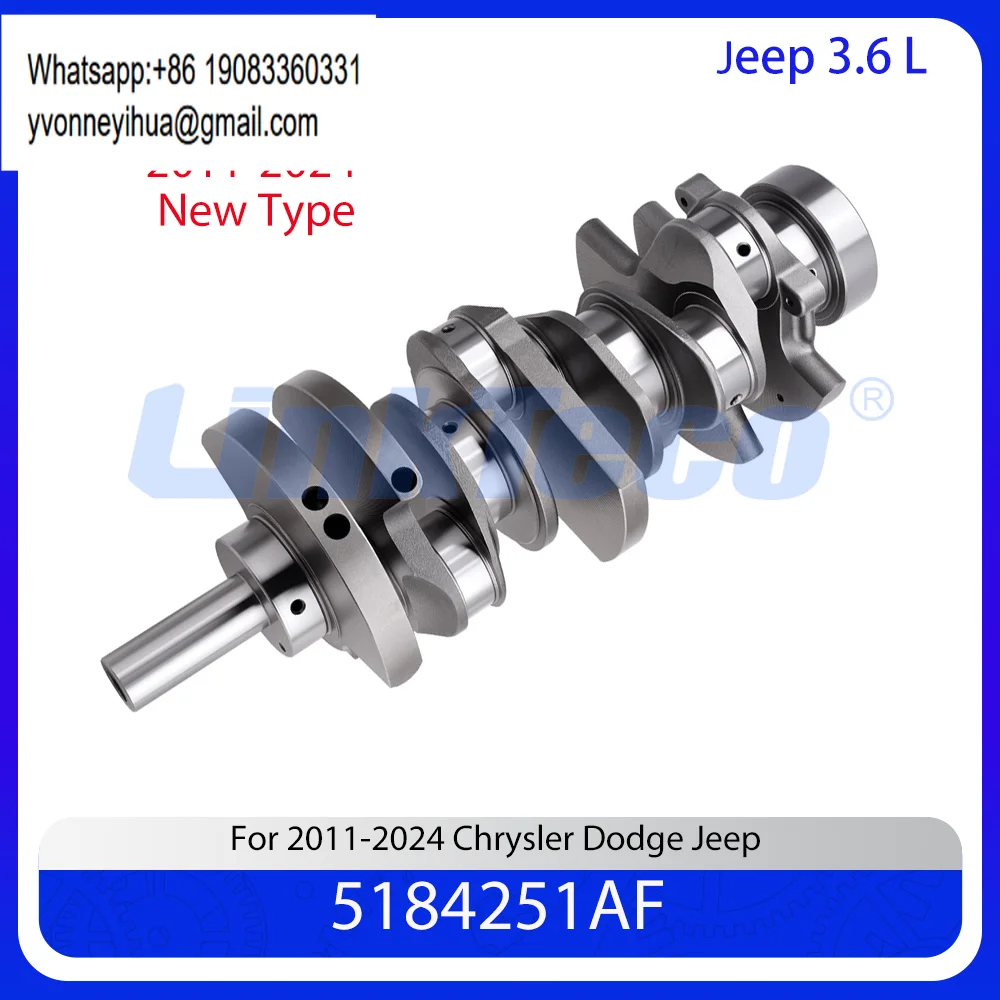 

Коленчатый вал двигателя 3.6L T V6 GAS ERB для Jeep Wrangler 11-21, Chrysler 300, Dodge Grand Caravan, Ram 1500 (5184251AH)
