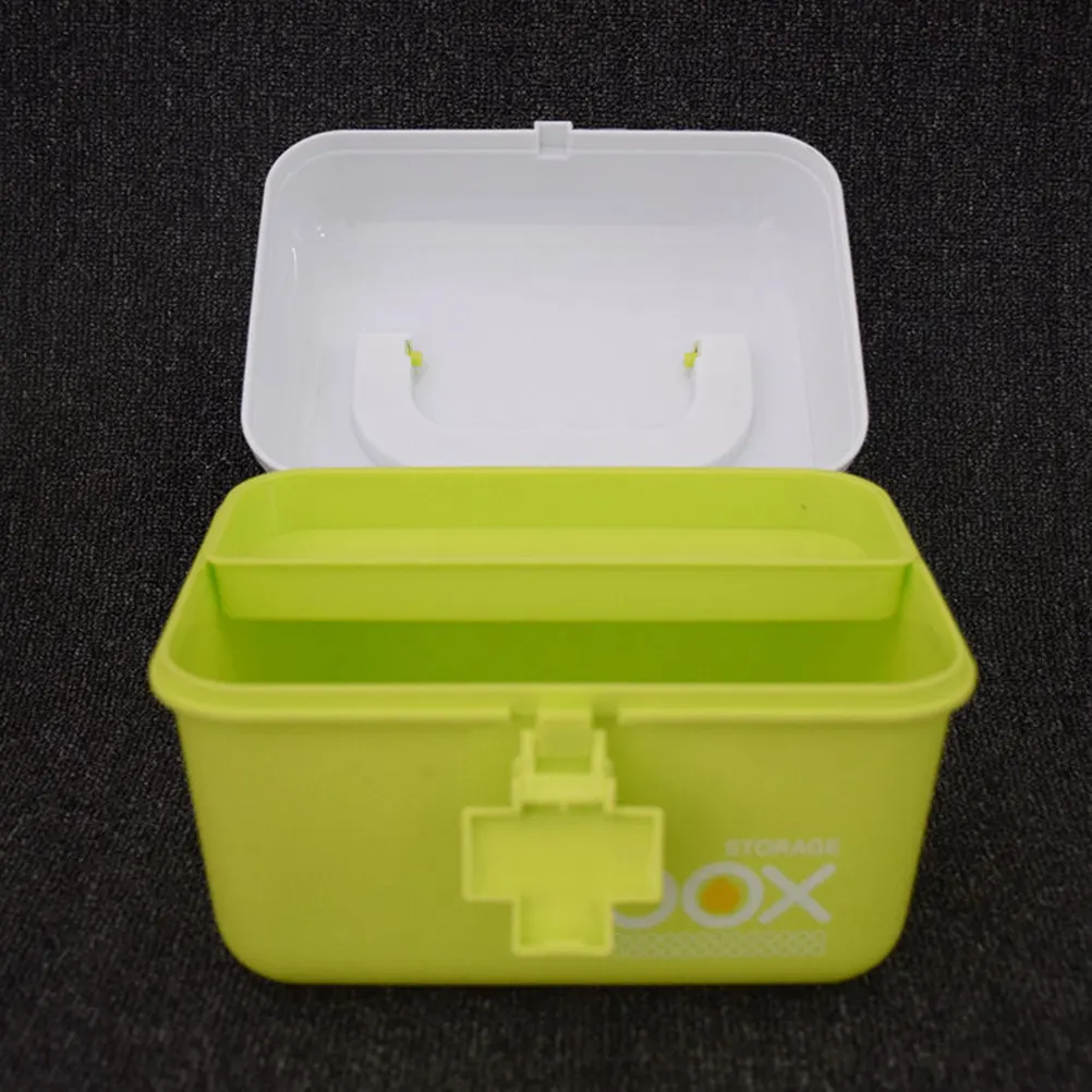 First Aid Kit Box with Removable Trays, Large Capacity Double-Layer Medicine Storage Organizer