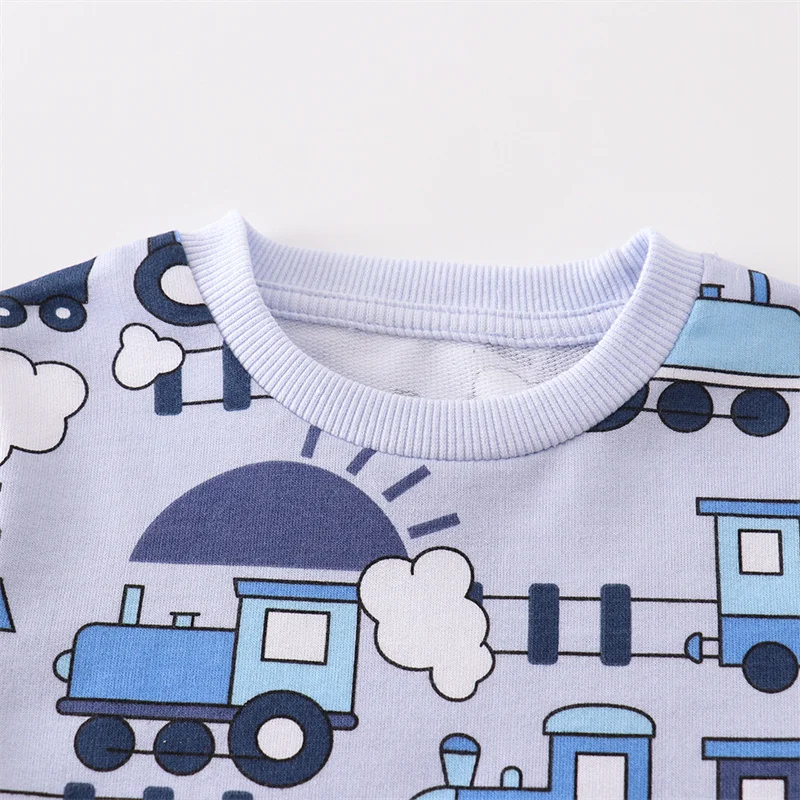   Jumping Meters 2-7T New Arrival Cars Autumn Winter Boys Clothing Sets Cotton Long Sleeve Children\'s Outfits Hot Selling Sets