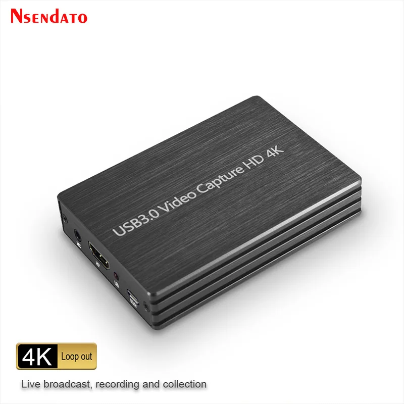 

4K 60Hz USB3.0 HDMI Recorder Game USB Video Capture 1080P 60fps HDMI Video Capture Card Dongle Game Live Streaming Broadcast