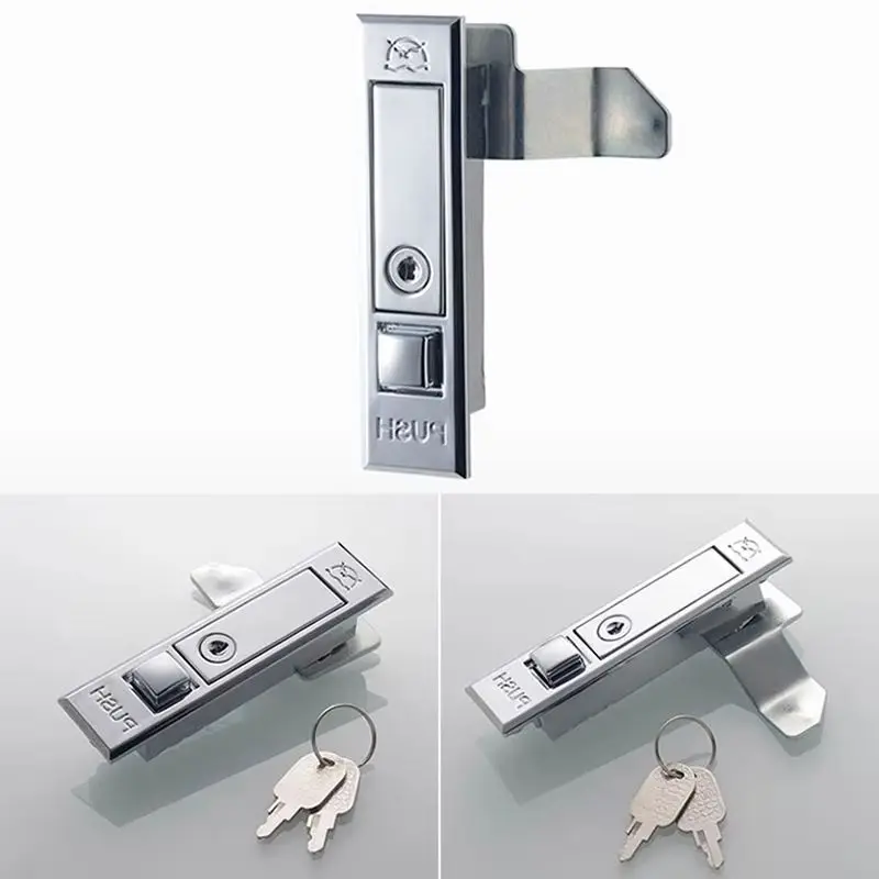 5PCS Zinc Alloy Industrial Panel Lock Push Button Pop Up Chassis Lock Machinery Equipment Lock Switch Electric Cabinet Door Lock