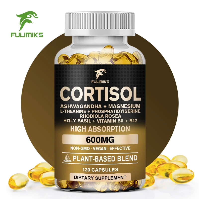 Suplementos de cápsulas de Cortisol: mejoran el estado de ánimo, la concentración y la relajación, alivia la ansiedad y promover la salud del nervio cerebral