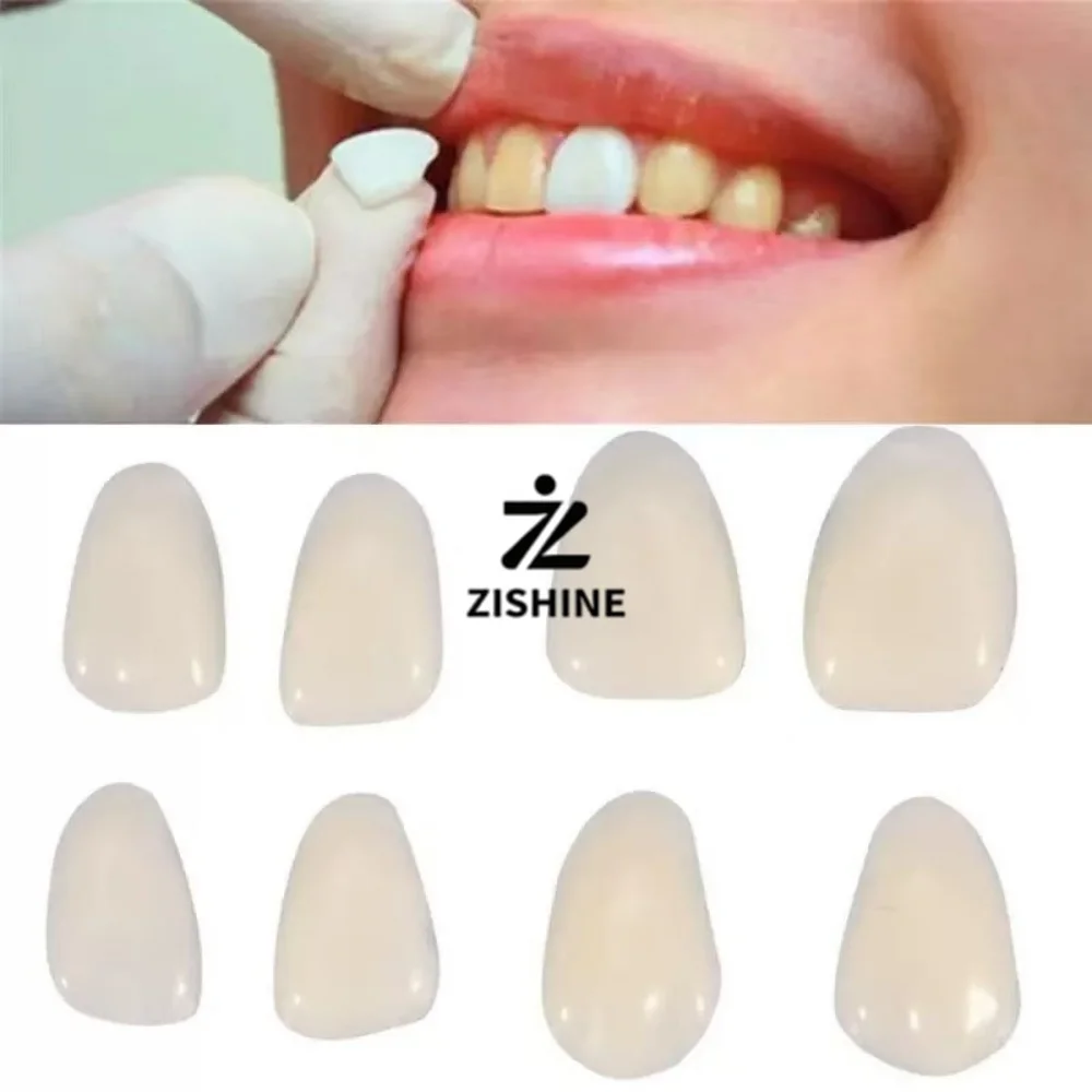 Temporary Dental Veneers Anterior Teeth Crown Shade A1 A2 Synthetic Resin Oral Care Whitening Restoration Materials 1 Pack