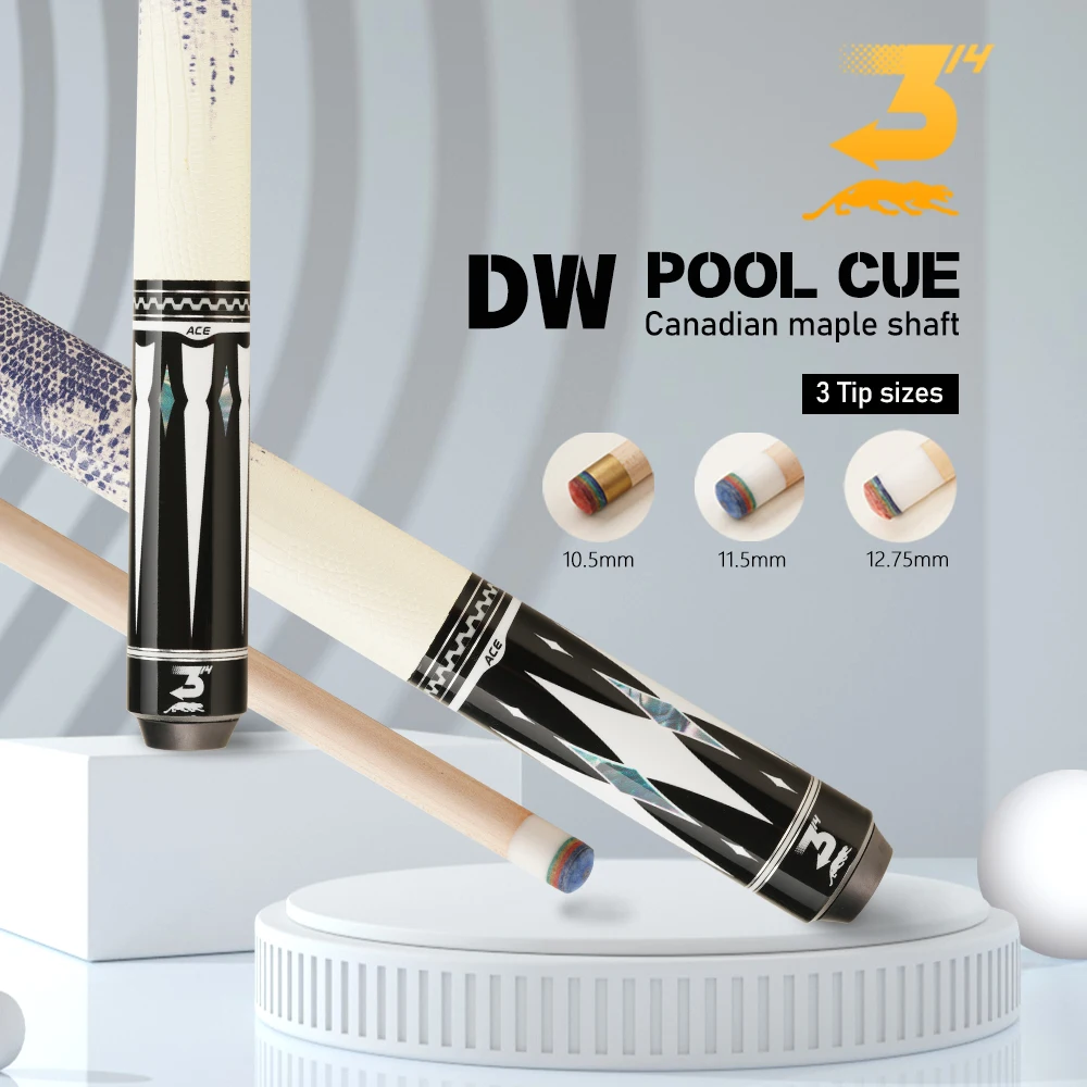 

NEW Arrival PREOAIDR 3142 DW Pool Cue Stick 10.5/11.5/12.5mm Tip Size Maple Shaft Uniloc Joint Lizard Print Handle Billiards