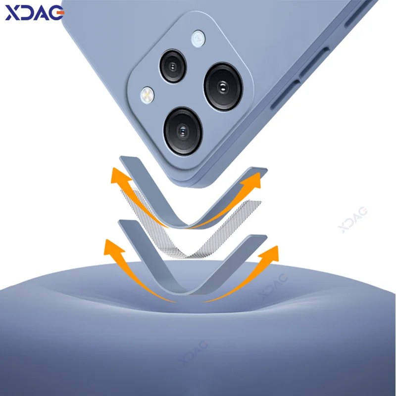 

Luxury Dual Layer Cellphones Case for Xiaomi Redmi 12 4G 5G 6.79" 360 Soft Square Liquid Silicone Phone Bags Redmi12 Armor Cover