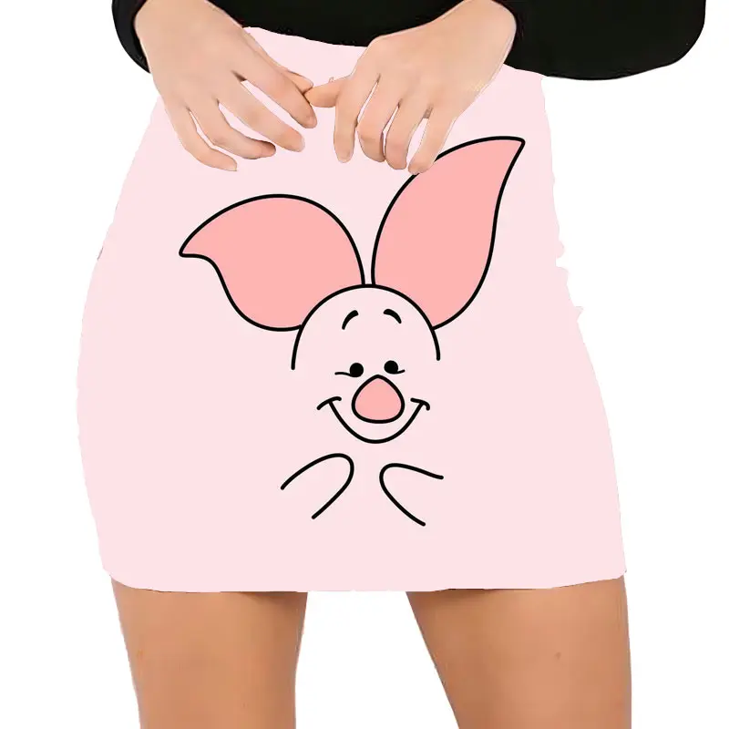 

New Disney Brand 3D Printed Mickey and Minnie Girl Exquisite Micro-Stretch High Waist Slim Fit Sexy Butt Lift Skirt 2022