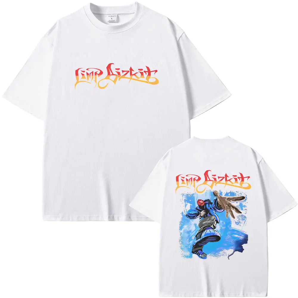 رائجة البيع روك باند ليمب بيزكيت كبير آخر تي شيرت الصيف الرجال النساء الهيب هوب ريترو المتضخم الشارع الشهير الذكور القطن التي شيرت