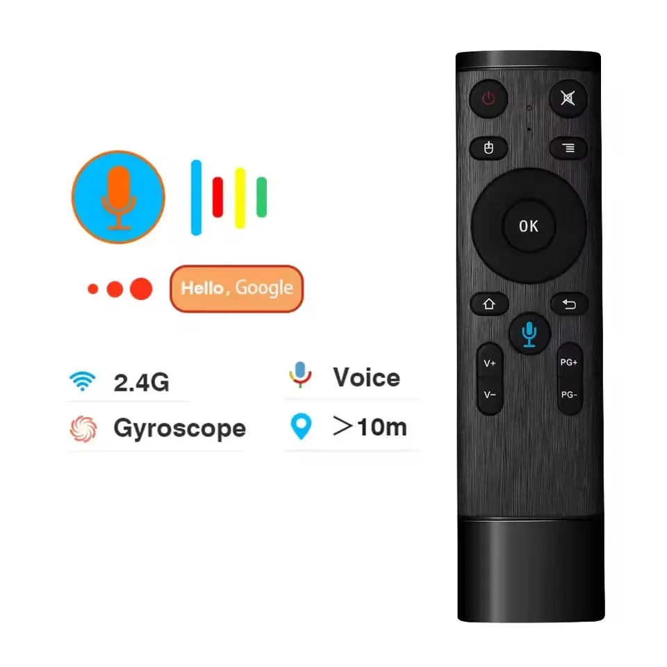 

Q5 Air Mouse 3-axis Gyroscope 2.4G Wireless Voice Remote Control with USB Receiver, Suitable for Computers, TVs, Android Boxes