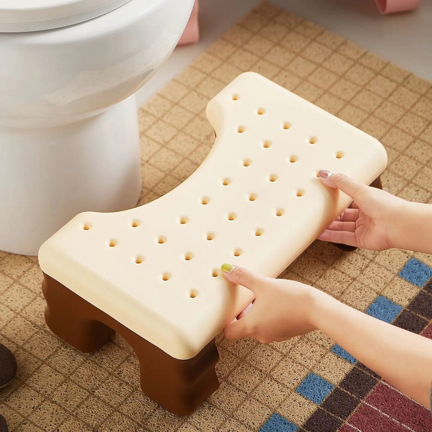 

Household Toilet stool Plastic mini cute portable Footrest modern simple cadeiras plásticas frete grátis bathroom furniture