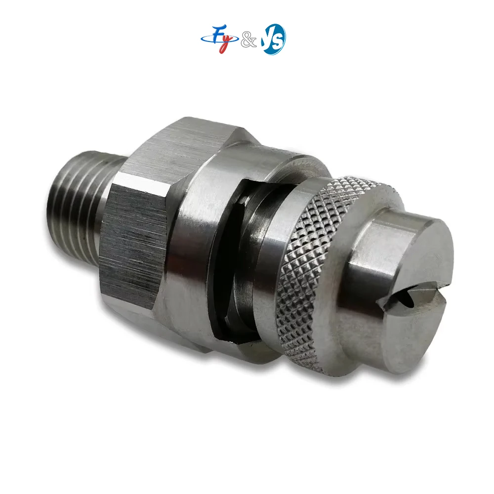 Industrial Cleaning Stainless Steel Quick Release Flat Fan Nozzle 110° Three-Piece QvvA Spray