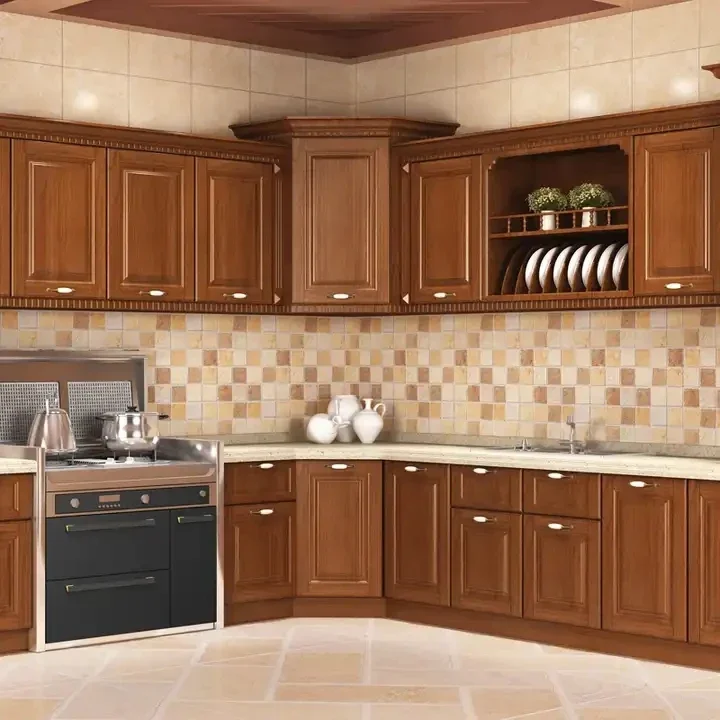 Wholesale Price Ready To Assemble solid wood Kitchen Cabinet