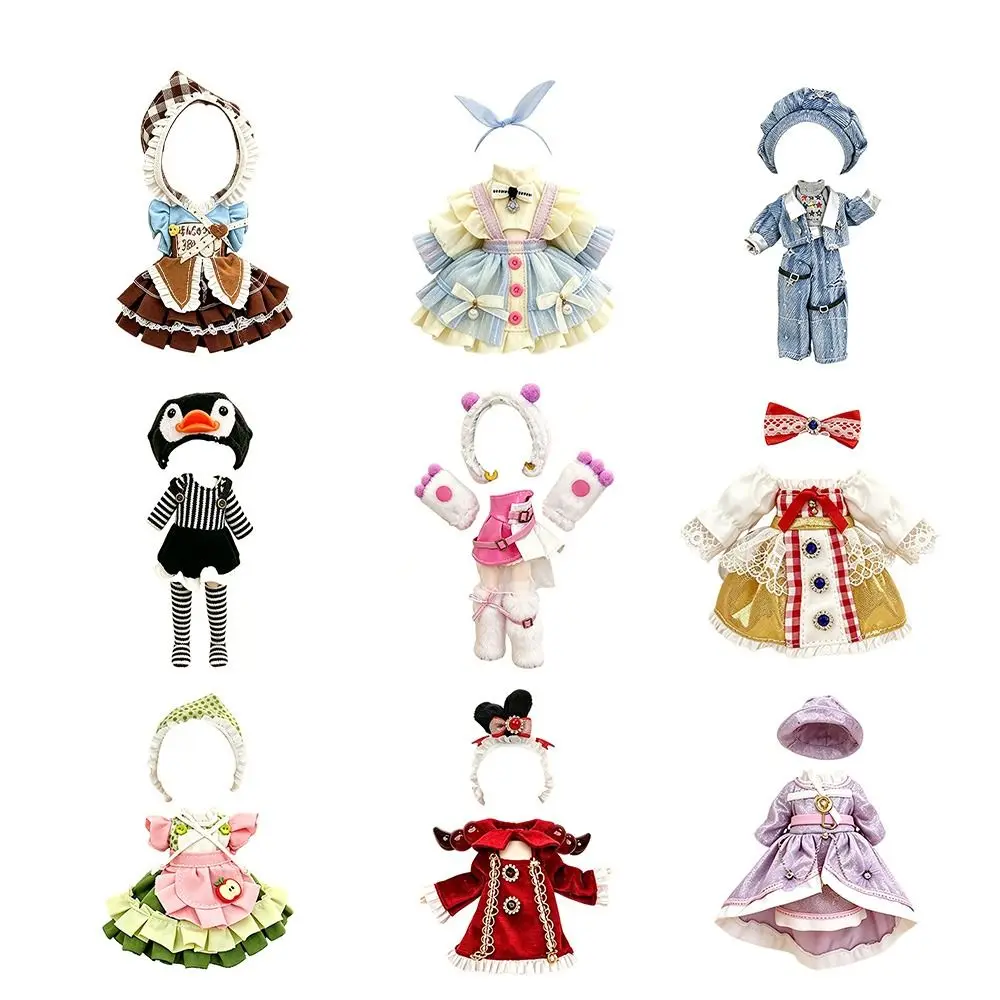 Change Clothes 8 Points BJD Doll Clothes 11-17cm 12 Points OB11 Doll Clothes Material Doll Accessories Display Accessories