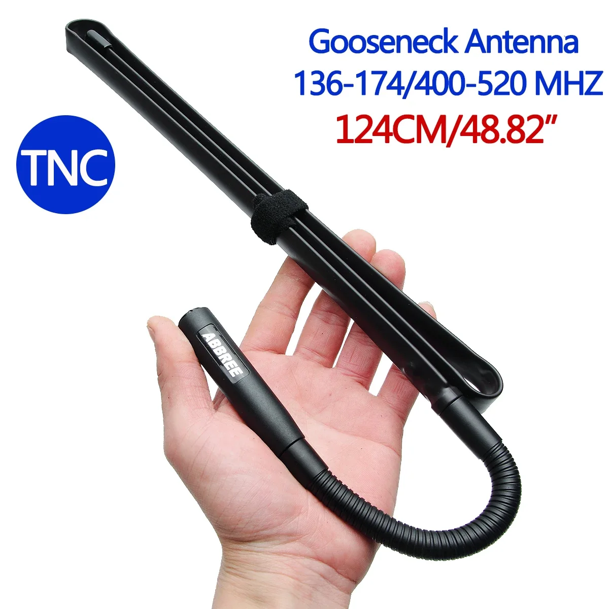 

ABBREE TNC Tactical Antenna 144/430Mhz Gooseneck Foldable Antenna for Kenwood TK-378 Harris AN/PRC-152 148 Marantz Walkie Talkie