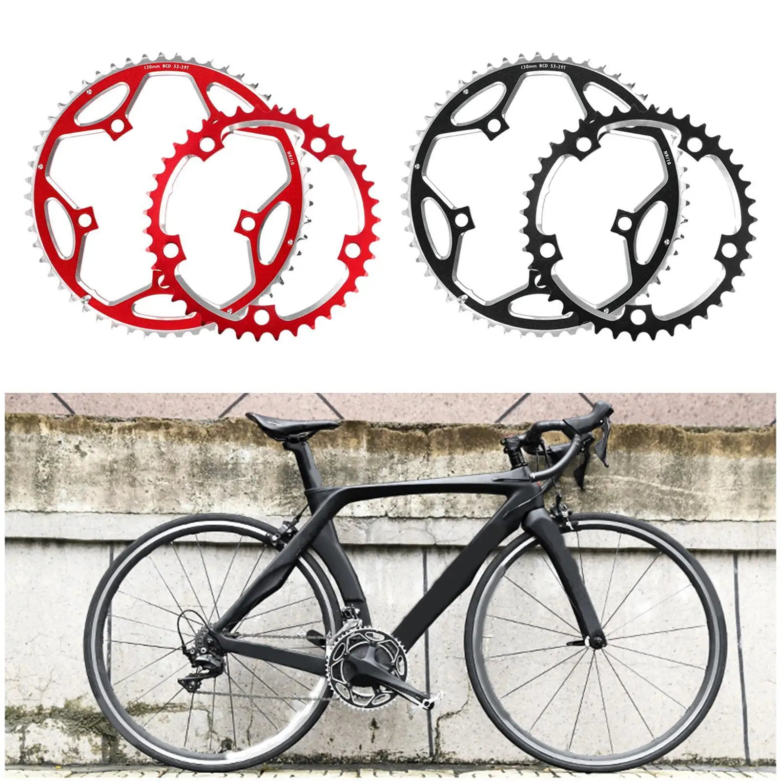 

Chainring for Road Bike Round Bicycle Chainring 130BCD for 8 9 10 11 Speed