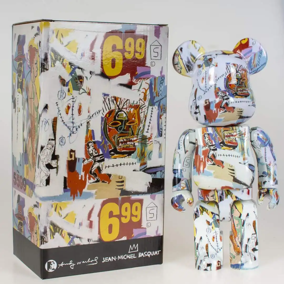 

Bearbrick 400% Basqiat 4-го поколения, высота 28 см, настольная коллекция, Классическая Подарочная фигурка