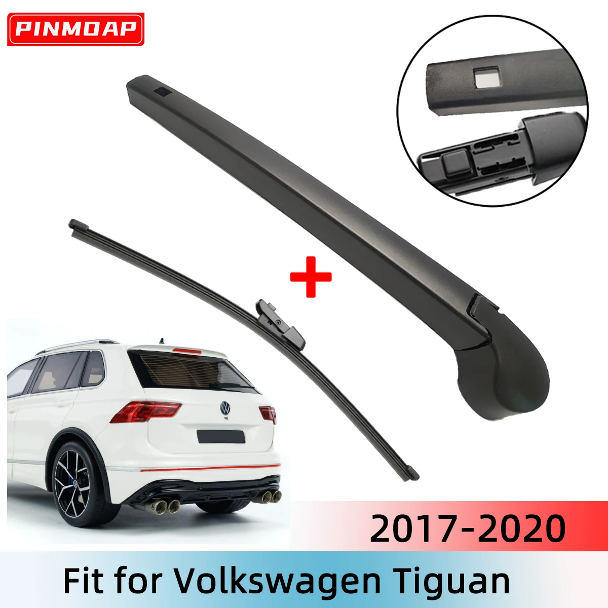 1/2 قطعة شفرة الممسحة الخلفية طقم أذرع الممسحة ل Volkswagen Tiguan 2017-2020 الزجاج الأمامي النافذة الخلفية #1