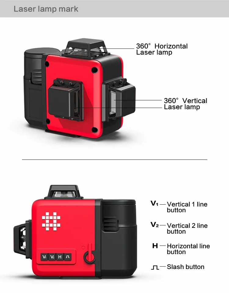 SHIJING High precision 7859E 3x360 Lines Green Beam 3D Laser Level with Outdoor & Remote Control Function