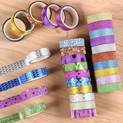 10pcs Gilding Washi Tape Set Decoration glitter Sticker Tape Scrapbooking Diary Adhesive Masking Tape stationery school supplies