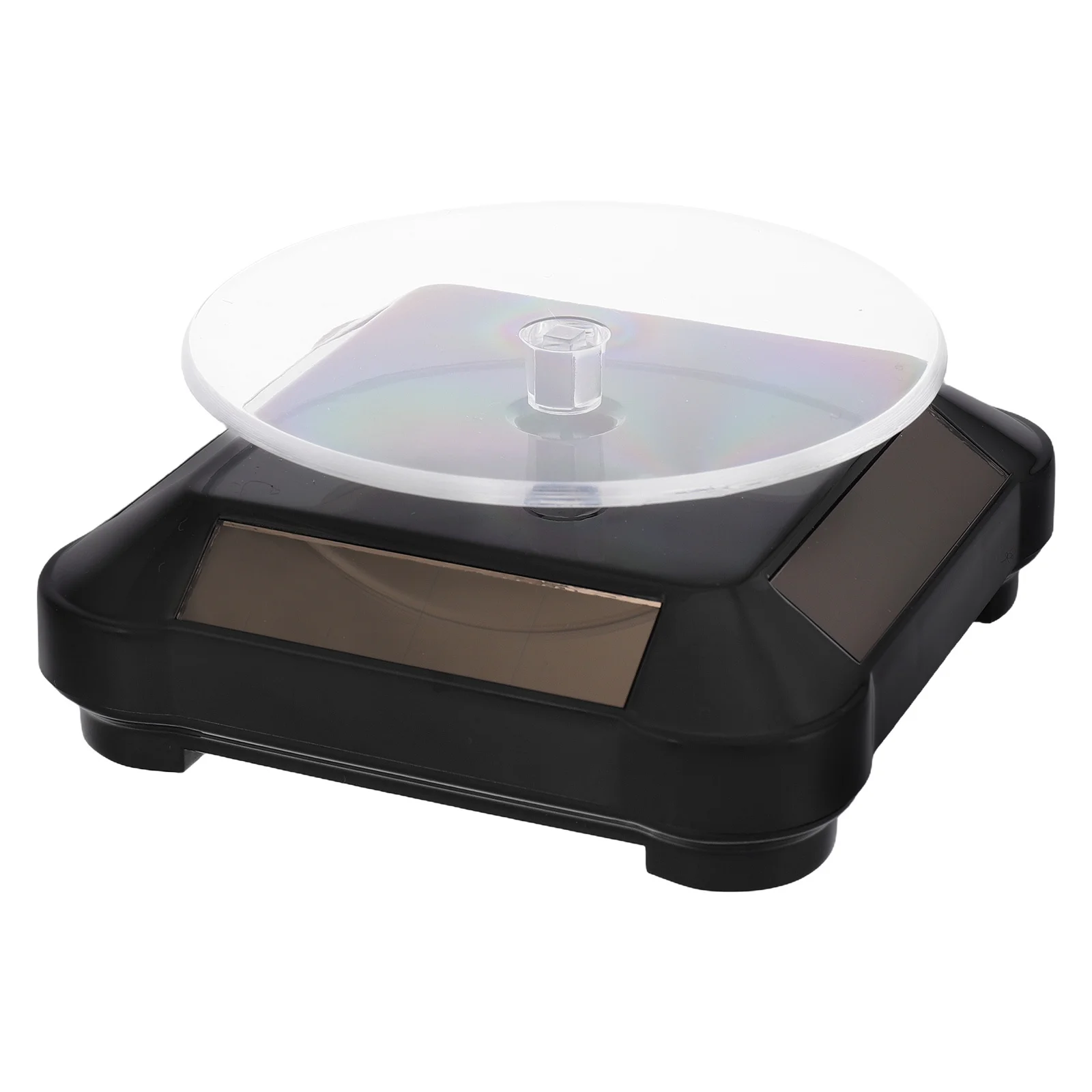 حامل عرض مجوهرات دوار تلقائي يعمل بالطاقة الشمسية، مادة ABS رائعة، عرض 360 درجة، عملية صامتة