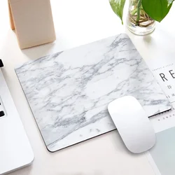White Marble Mousepad Premium-Textured Small Mouse Pad New Non-Slip Rubber Office Computer Keyboard Mat Square carpet Table Pads