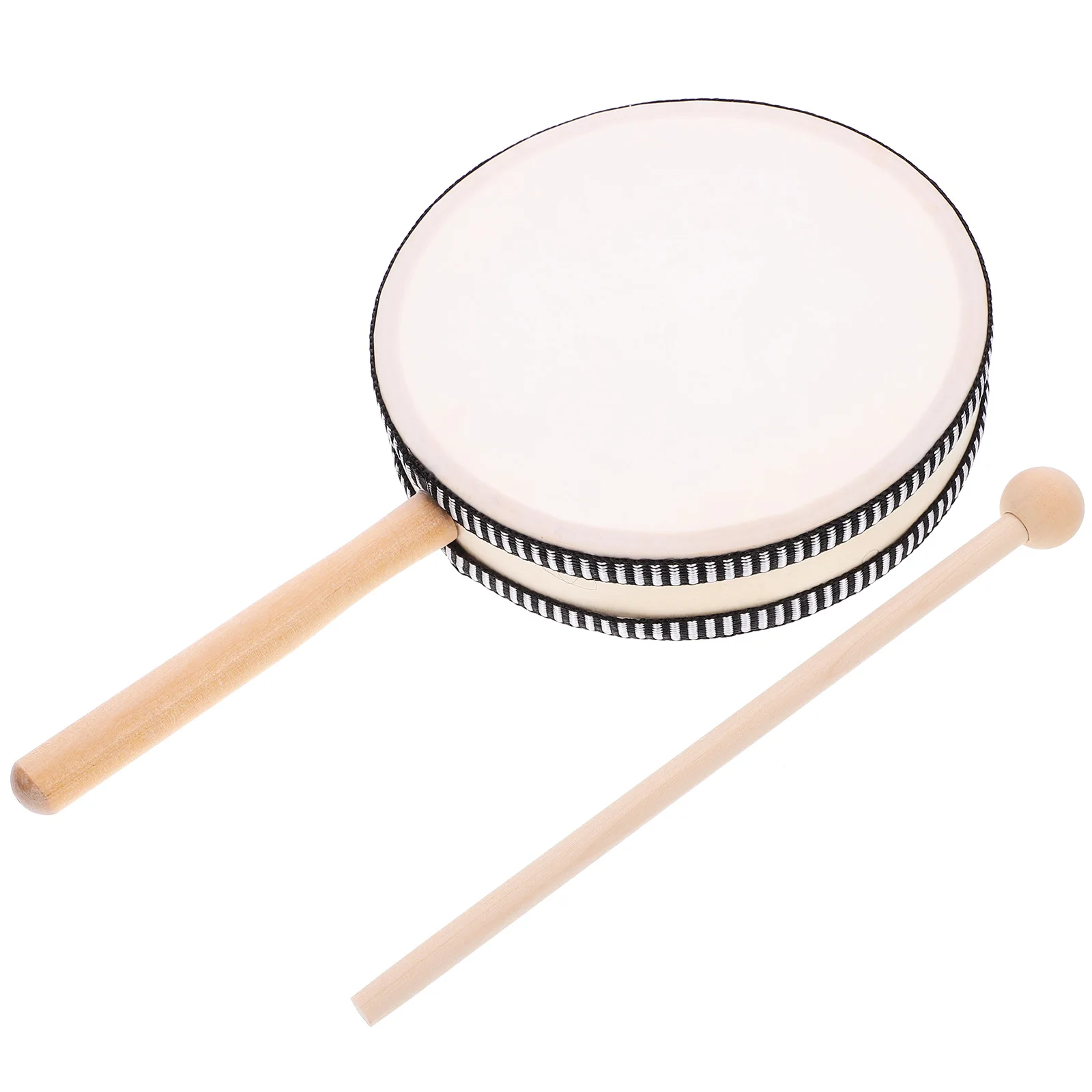 Kids Musical Instruments Hand Drum With Stick Wooden Drums Percussion Mini Child