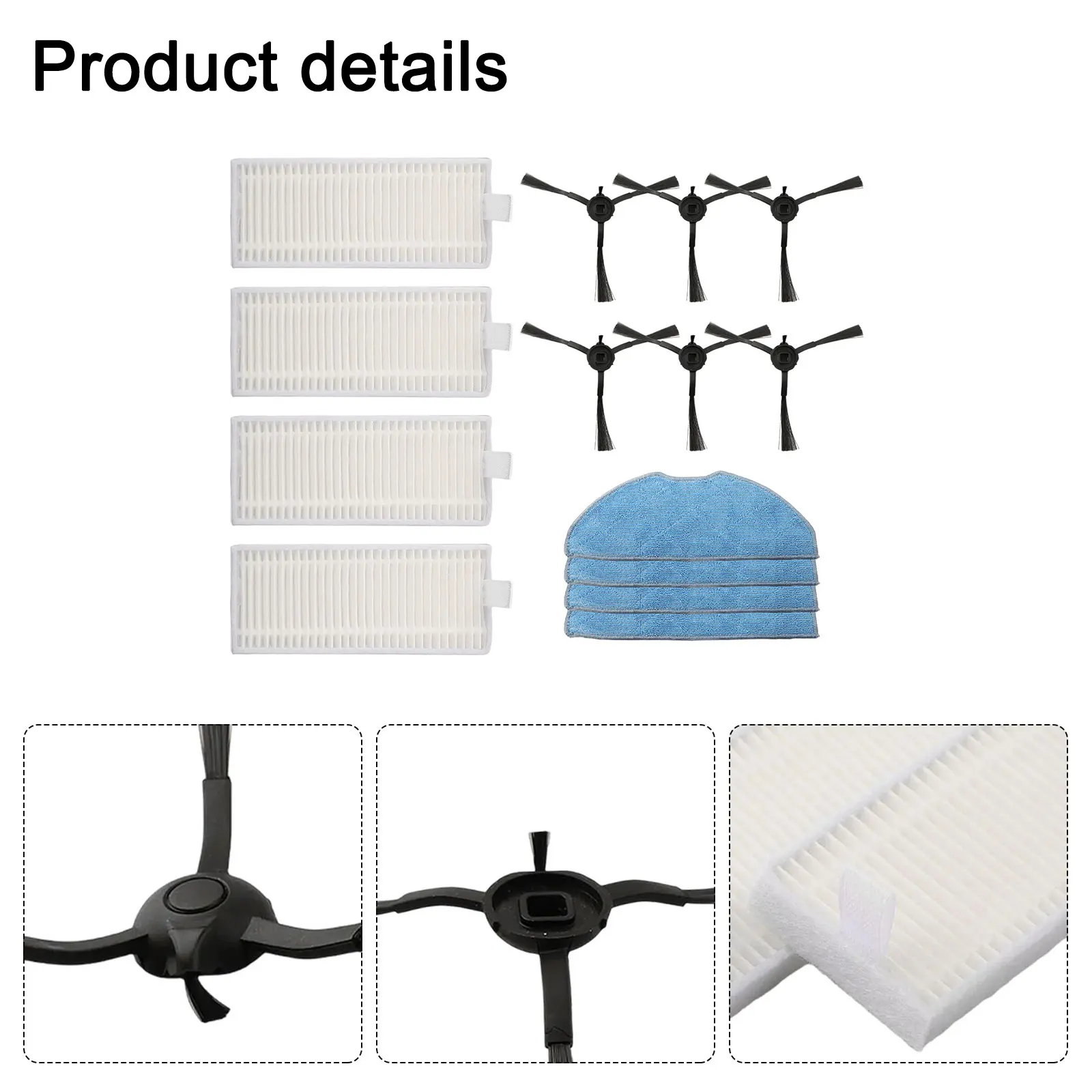 for bissel Vacuum Side Brush Kit Sturdy Replacement Material Compatible With for tapo Models Comprehensive Cleaning Solution