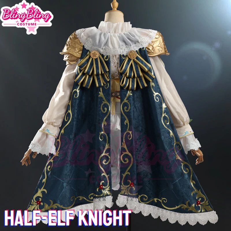 Half-Elf Knight Cosplay Costume Game Identity V Grave Keeper Cosplay Half-Elf Knight Costume and Half-Elf Knight Cosplay Wig