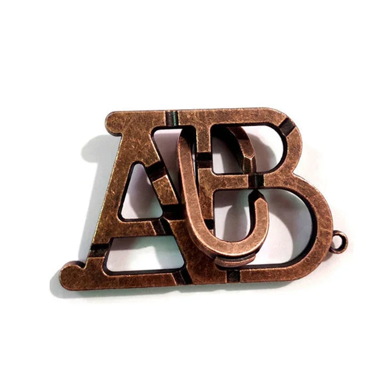 ABC 잠금 퍼즐 Unwrap 장난감 금속 퍼즐 두뇌 티저 성인을위한 IQ 게임 어린이 교육 퍼즐 장난감