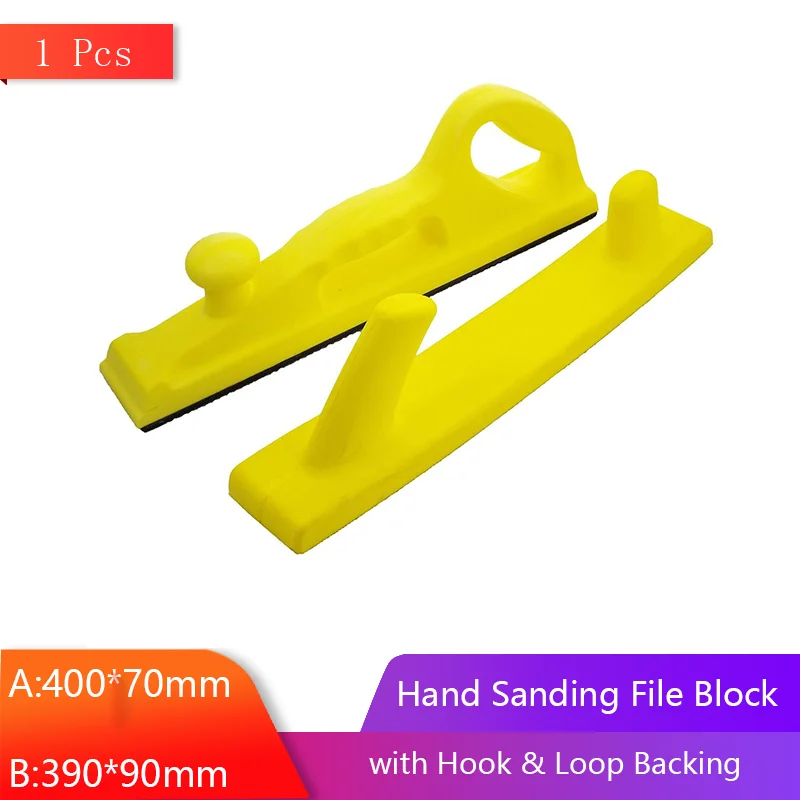 

1 Pcs Hand Sanding File Block with Both Hook & Loop Backing For Continuous Rolls for Sanding Flat Tight Corners Contours