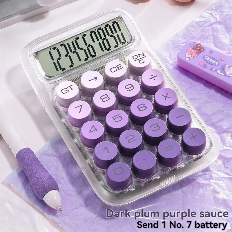 Transparent Large Screen Large Buttons High Appearance Level Calculator Portable Specially Designed For Students