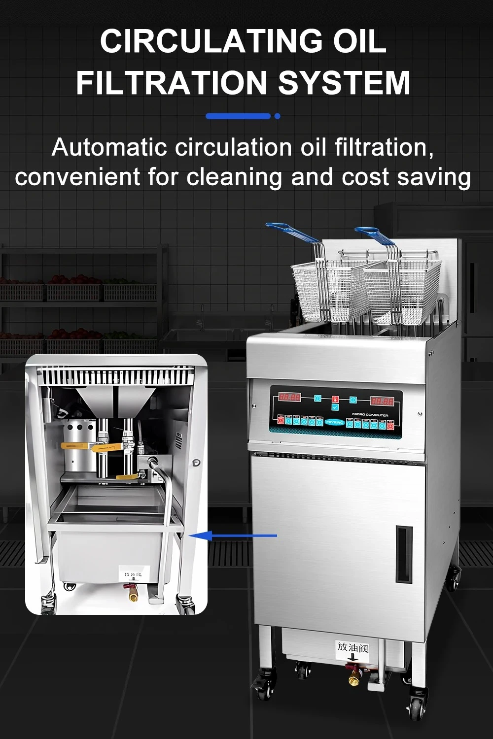 New Commercial Fryer Factory 24L Two Tanks Industrial Fryer Commercial Deep Fryer Fast Food Equipment