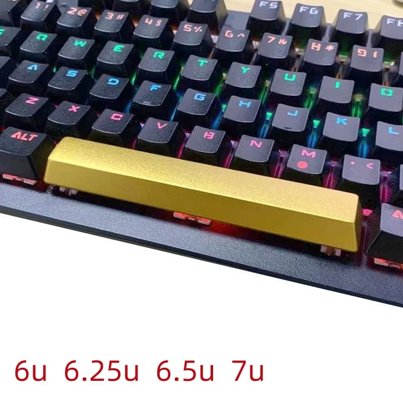 6u 6.25u 6.5u 7u Metal Aluminium Blank Space Bar Keycap CNC OEM Profile dla przełączników Kailh Gateron Cherry MX Klawiatura mechaniczna