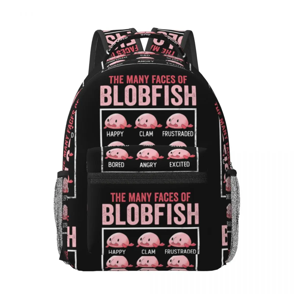 

Женские рюкзаки The Many Faces Of Blobfish, сумка для книг для мальчиков и девочек, детские школьные сумки, портативный рюкзак для ноутбука, сумка на плечо