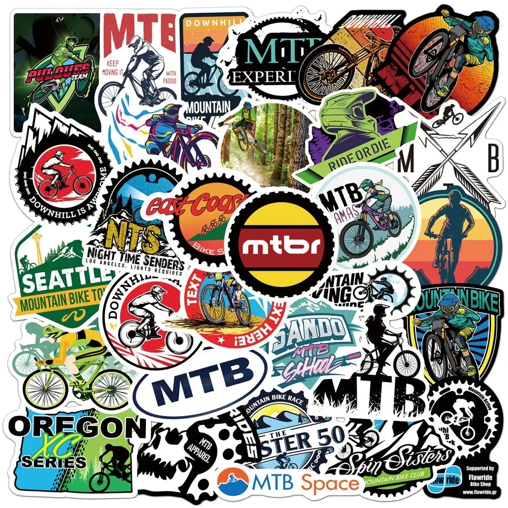 10/50pcs Cool Racing Bicycle Mountain Bike MTB Stickers Graffiti Vinyl Decals Skateboard Car Motorcycle Waterproof Sticker Toy