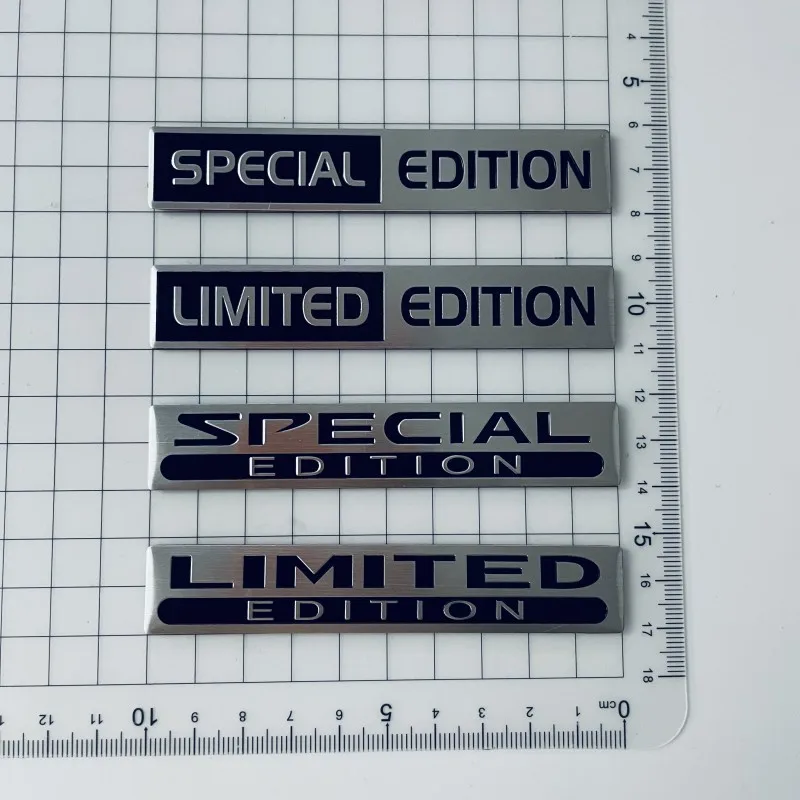 3D Metal Aluminium Silver Black Logo LIMITED EDITION Emblem Car Fender Badge Trunk Decal SPECIAL EDITION Moto Car Accessories