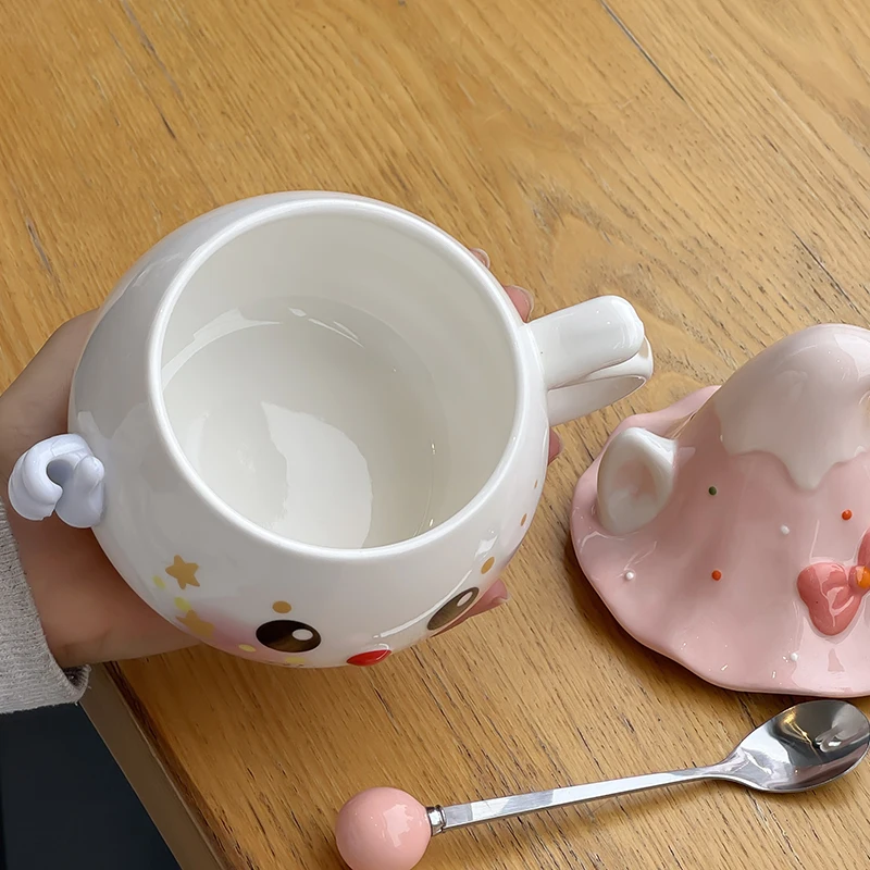 Mug Girl High Beauty Office Ghost Water Cup Birthday Gift Specially Beautiful Cat Ceramic Cup
