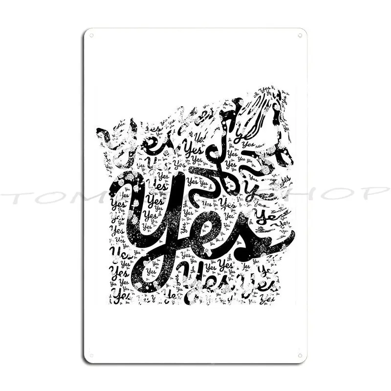Yes Speech Bubble YES Pop Art Comic Book Modern Fun Metal Signs Cinema Club Bar Pub Vintage Print  Tin Sign Poster