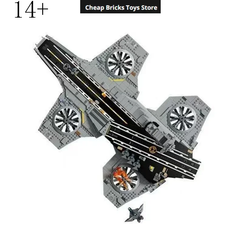 In Stock Helicarrier Superhero 3057pcs Building Blocks Battleship Assemble Collectible Display Model Gifts for Sci Fi Lovers