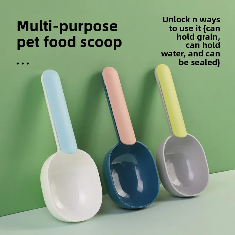 Leak Proof Portable Eco Friendly Fashion Pet Food Scoop Multifunctional Sealed Cat Dog Food Storage Bucket For Outdoor Travel