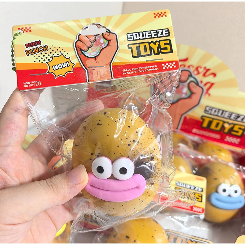 Big Mouth Potato Squeeze Fidget Funny Squishy Stress Relief Fidget Creative Novelty Decompression Squeeze Ball Ornament Gift