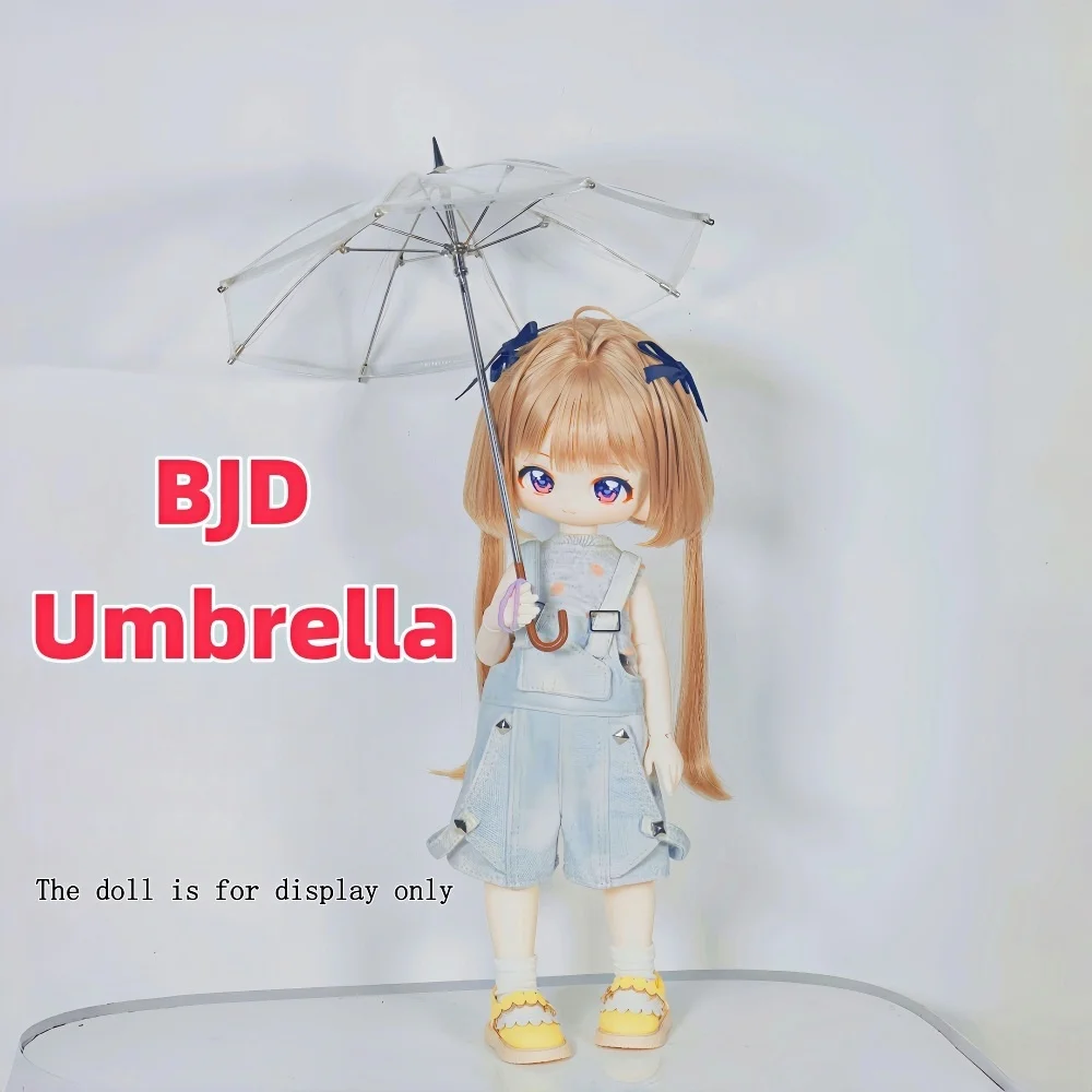 

BJD Doll Mini Umbrella, Transparent Rain Umbrella for 1/6 Scale Dolls, Photo Prop Accessories, NOT FOR HUMAN USE, Doll Display