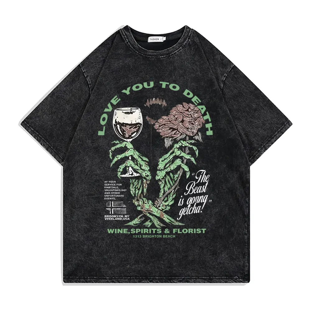 Washed Vintage Type O Negative Jesus Christ Looks Like Me Tshirt Men Women Rock Metal Gothic T-shirt Oversized Cotton T Shirts