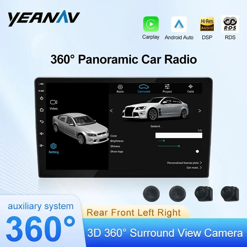 Factory universal 2 din Radio 9 Inch 10 inch T5 360 degree 2+32G Multimedia car dvd Player Car Stereo