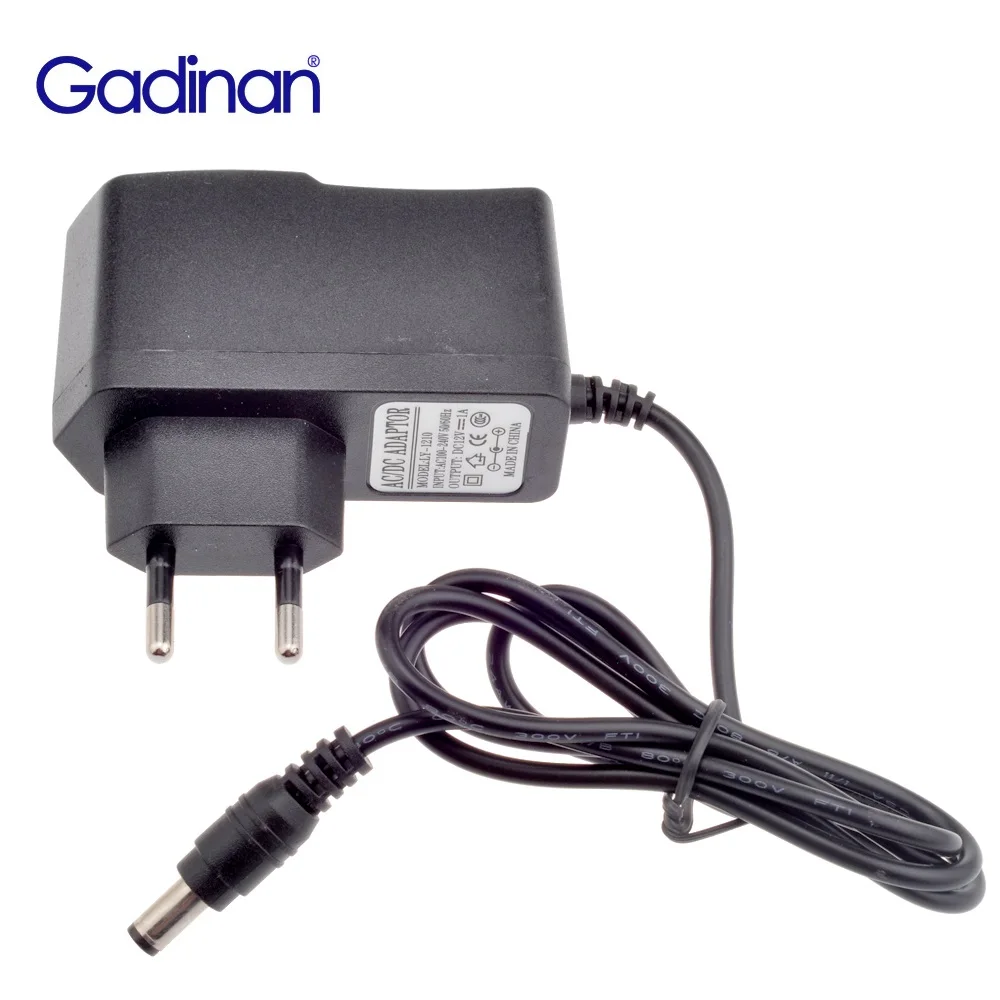 Gadinan 12V 1A Power Supply For Video Camera 5.5mm x 2.1mm AC 100-240V To DC Adapter Plug EU AU UK US Plug Type For CCTV Monitor