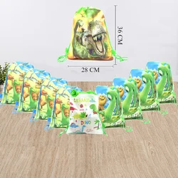 34*27cm Cartoon Dinosaur Drawstring Bag Boy Gift Bag Kid Birthday Party Supplies Decorations Kids Toys Gift Party Favors