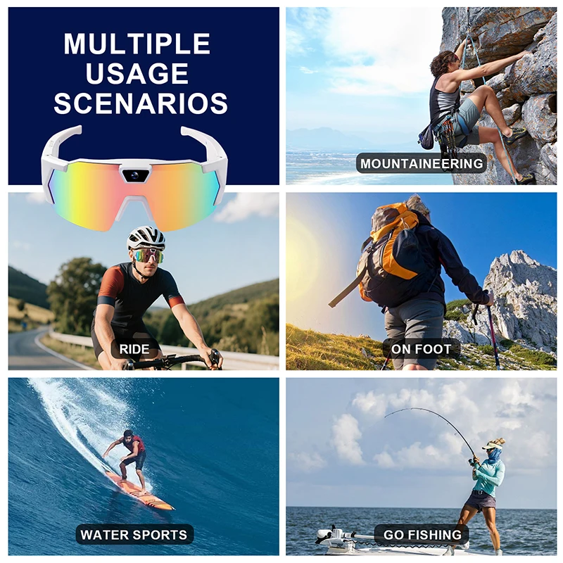 1080P HD مسجل فيديو WIFI APP الرياضة في الهواء الطلق كاميرا DV نظارات ذكية زاوية واسعة 170 °   كاميرا رياضية كاميرا ركوب التزلج