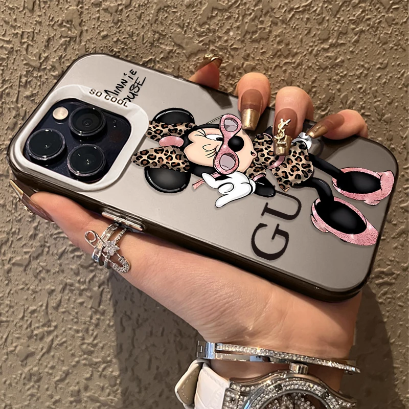 Funda creativa de Disney Minnie para iPhone 17 16e 16 15 14 13 12 11 mini Pro Max X XR XSMAX 8 7 Air Plus, mate, anti caídas 6